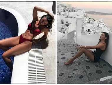 Απόδραση στη Σαντορίνη για τις πανέμορφες Όλγα και Γωγώ Φαρμάκη! (φωτό)